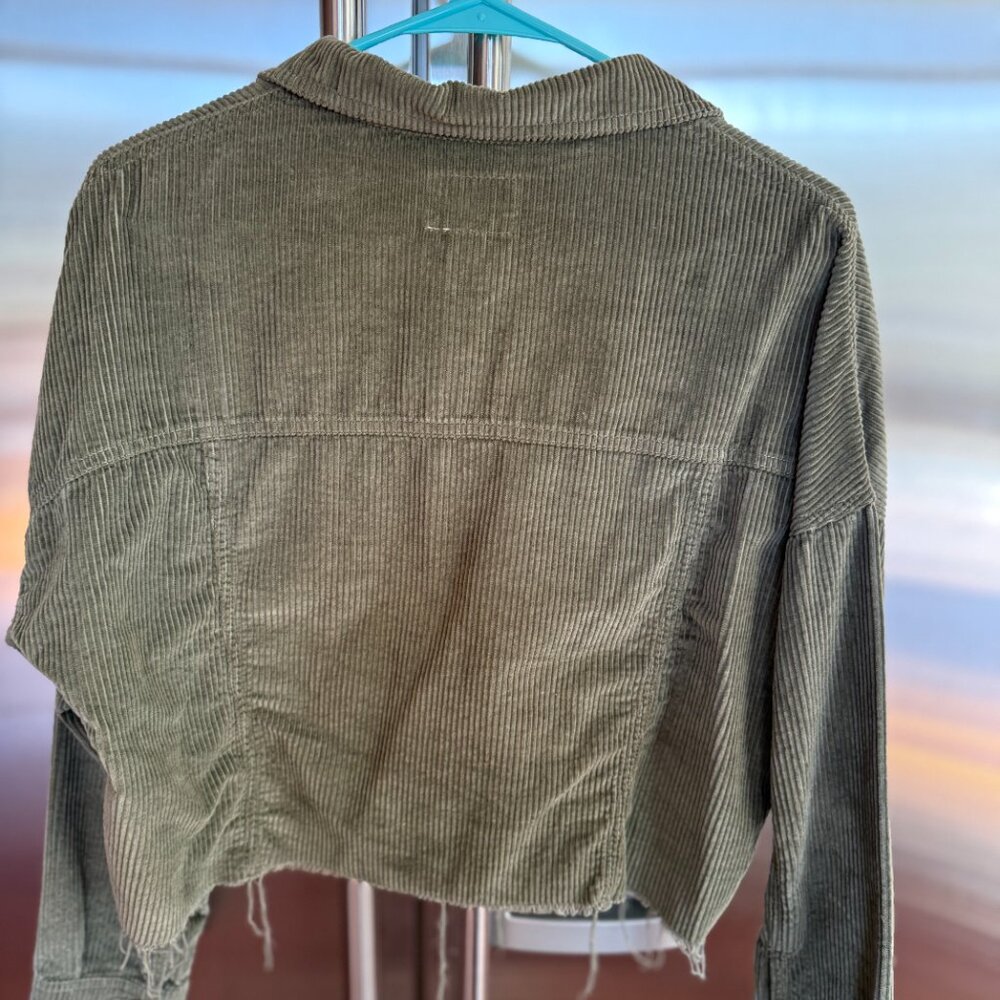 AMERICAN EAGLE CORDUROY JACKET, GREEN SIZE XS - Picture 3 of 3